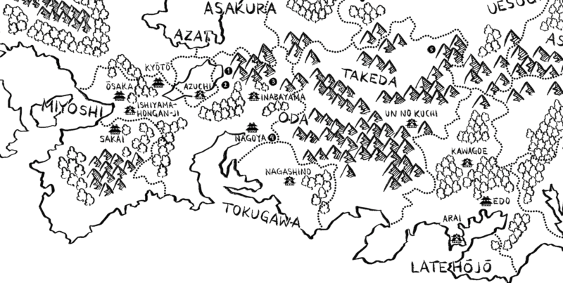 Thousand Arrows Map (detail)